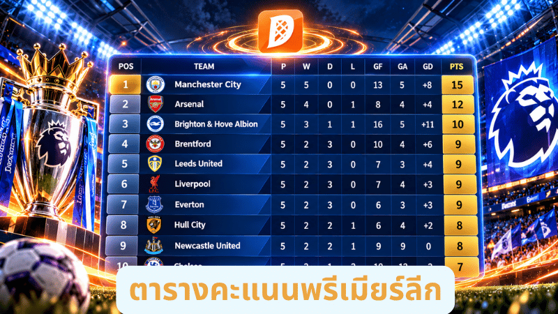 ตารางคะแนนพรีเมียร์ลีก