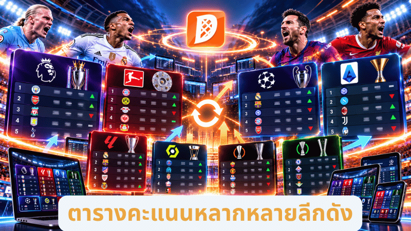 ตารางคะแนนหลากหลายลีกดัง